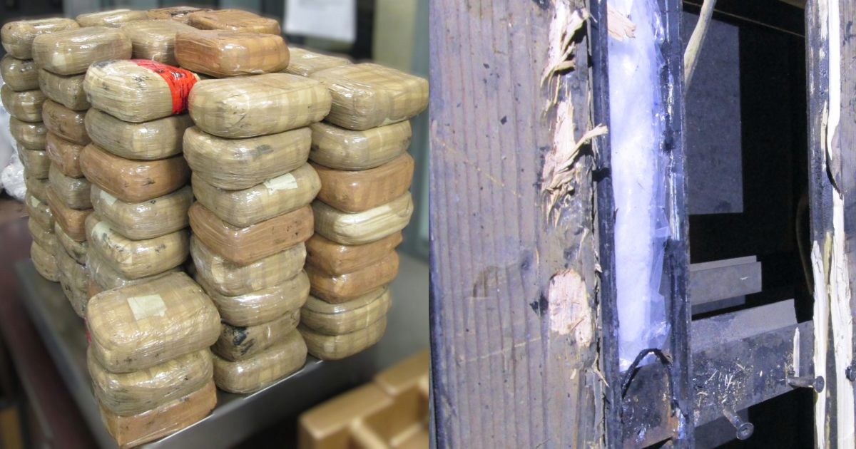 Descubren 500 libras de metanfetamina en plataforma de remolque