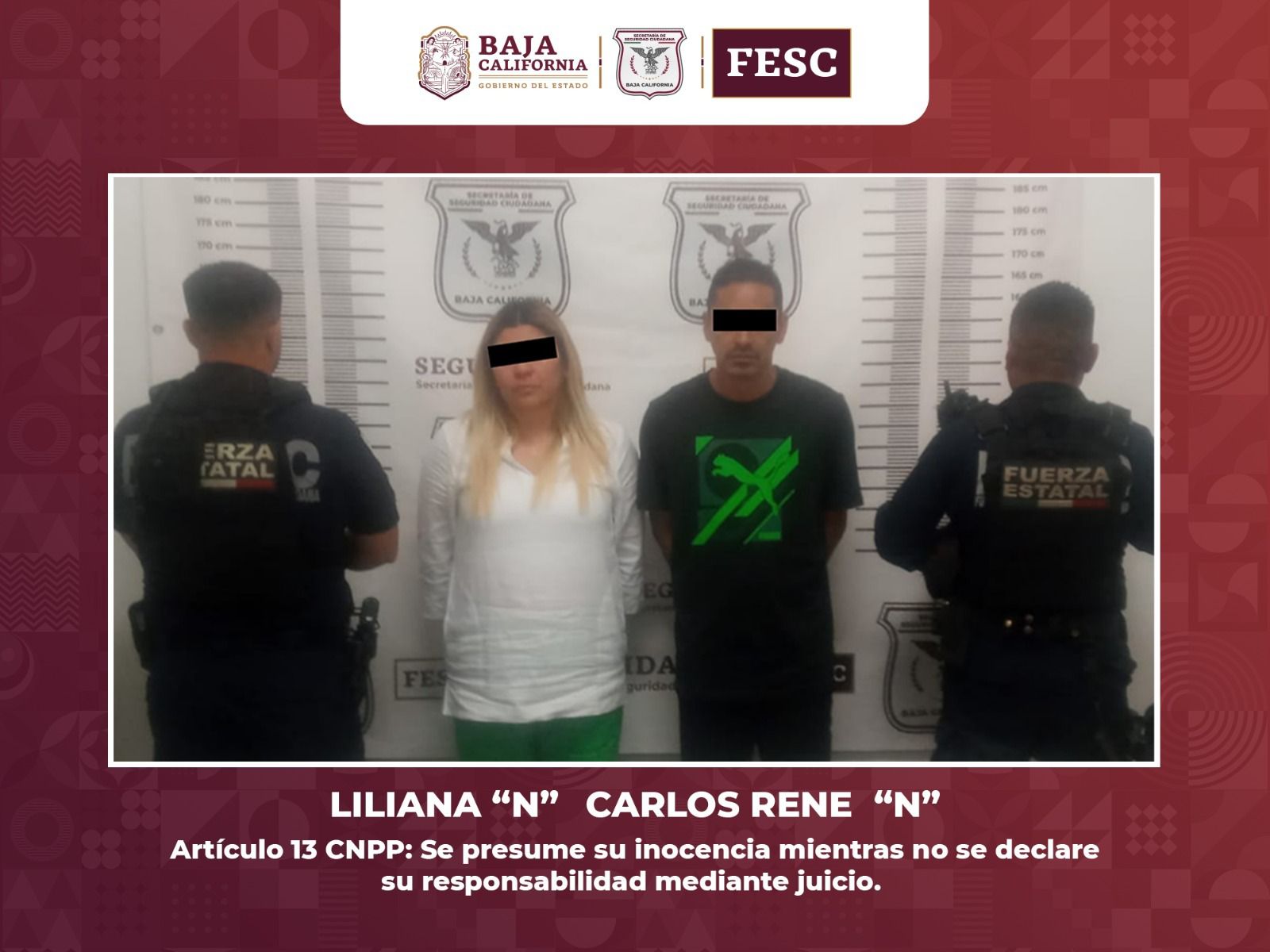 Detiene Fuerza Estatal a dos personas a bordo de vehículo con reporte de robo en Ensenada