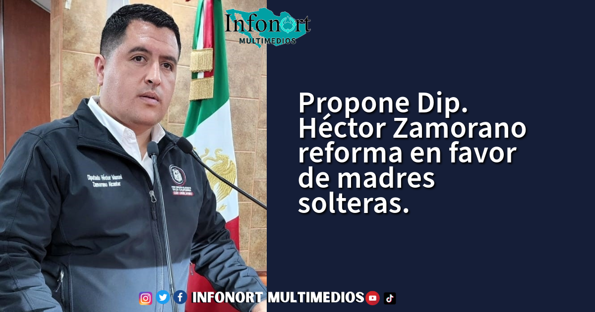 Propone Dip. Héctor Zamorano reforma en favor de madres solteras