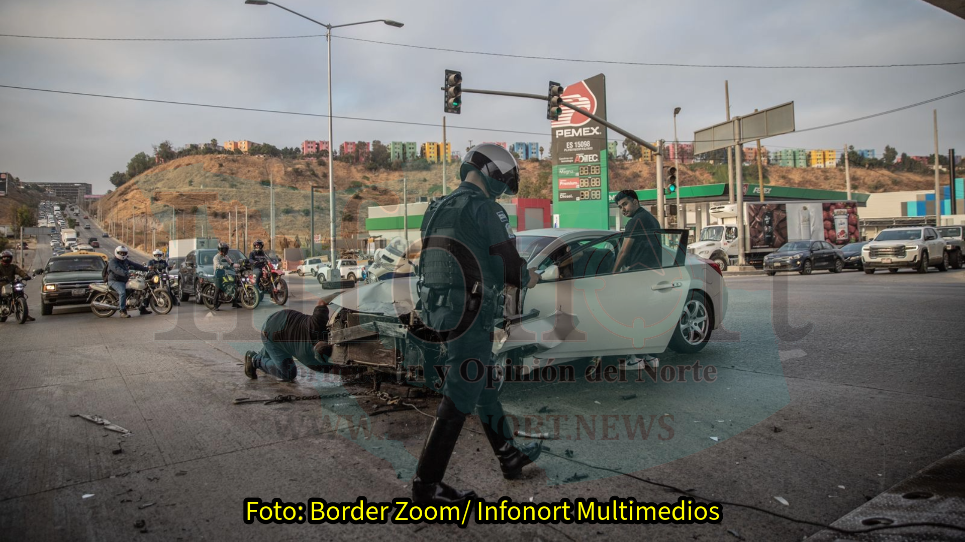 Se registra fuerte choque sobre bulevar Manuel J Clouthier