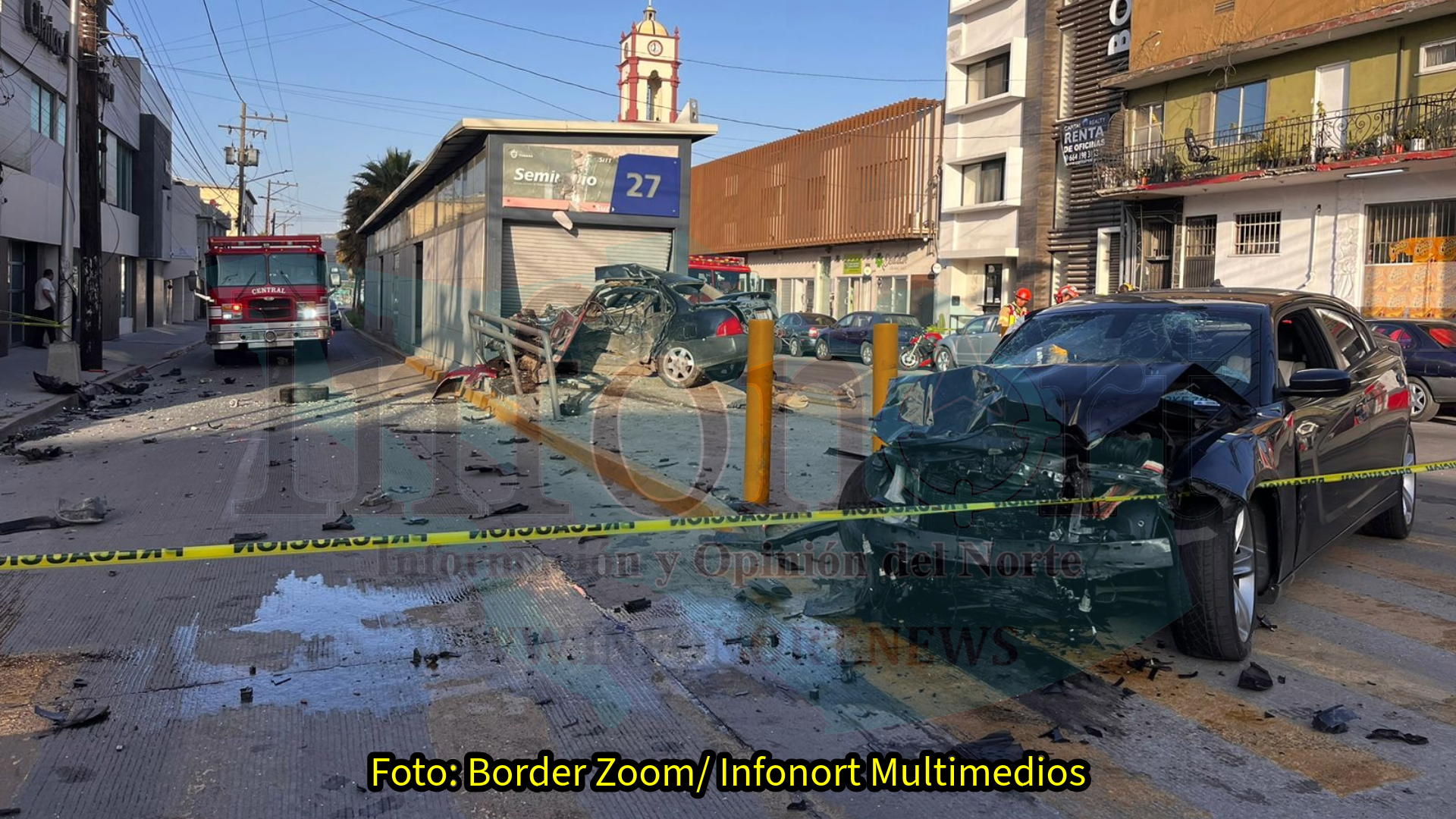 Dos prensados deja accidente en Zona Centro