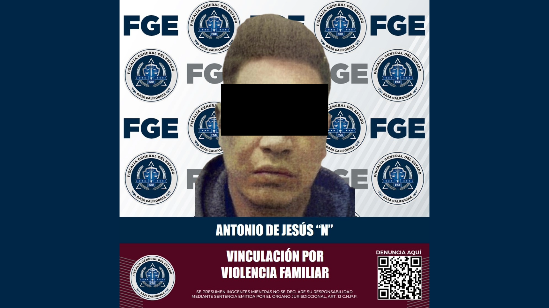 Detienen a sujeto por agresión contra familiar, en Tecate