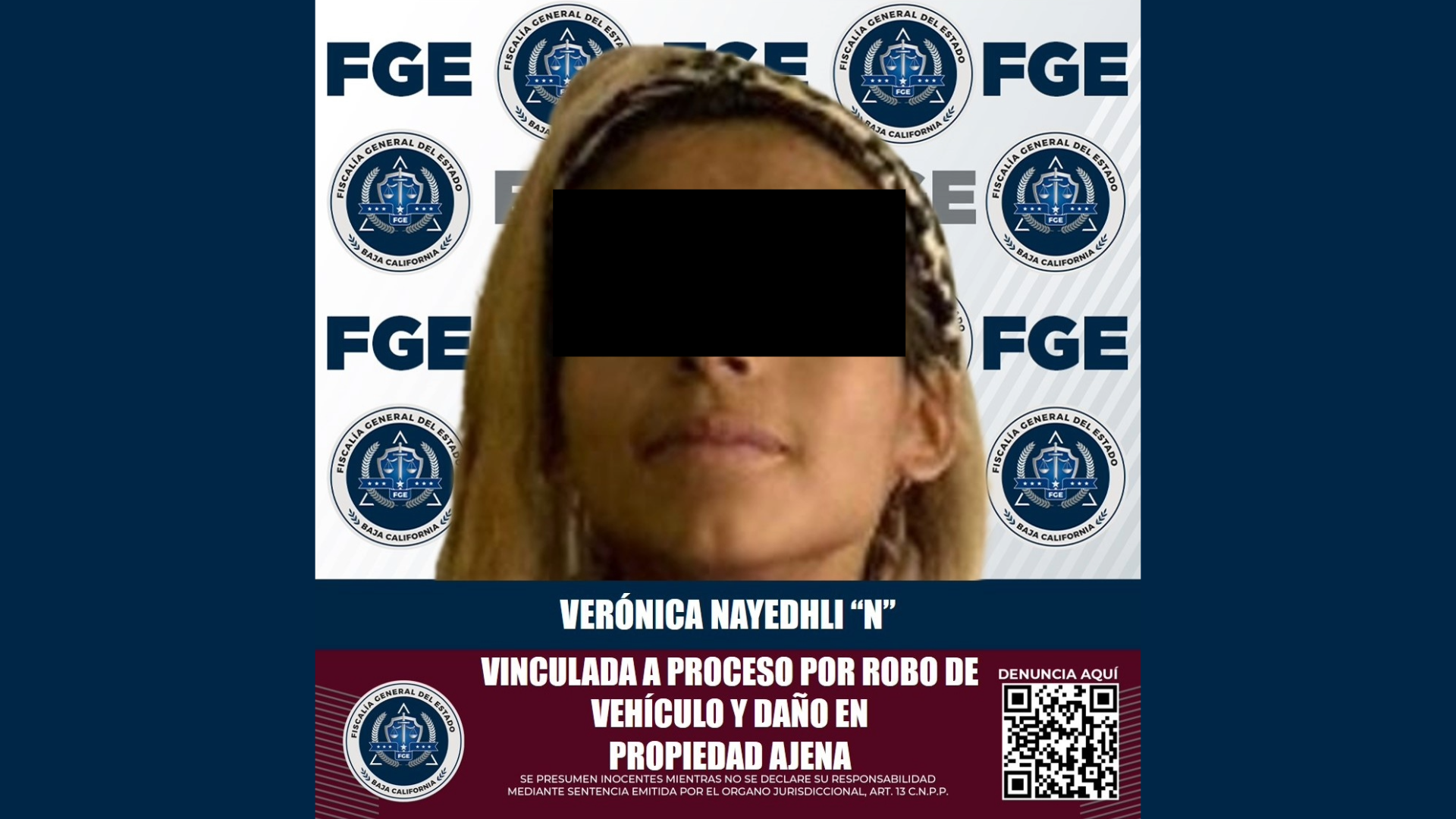 Vinculan a proceso a mujer que se robó patrulla después de ser detenida, en Tijuana