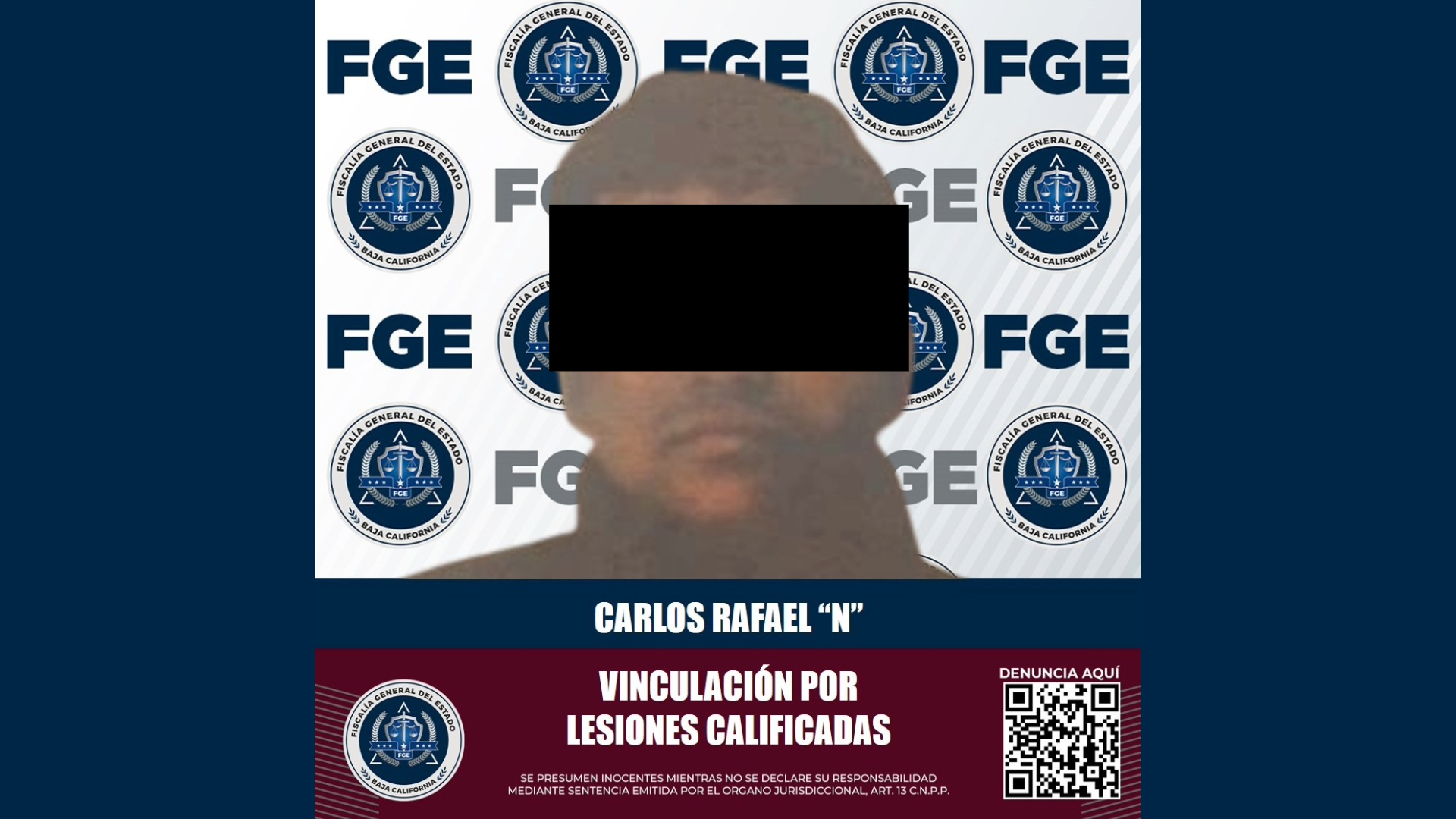 Detienen a sujeto acusado de lesiones contra policía, en Tecate