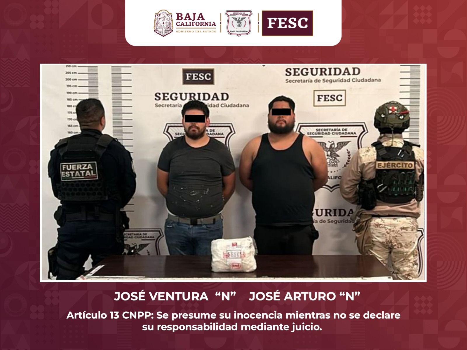 DECOMISAN FESC Y SEDENA DOS KILOS DE METANFETAMINA EN TIJUANA; HAY DOS HOMBRES DETENIDOS