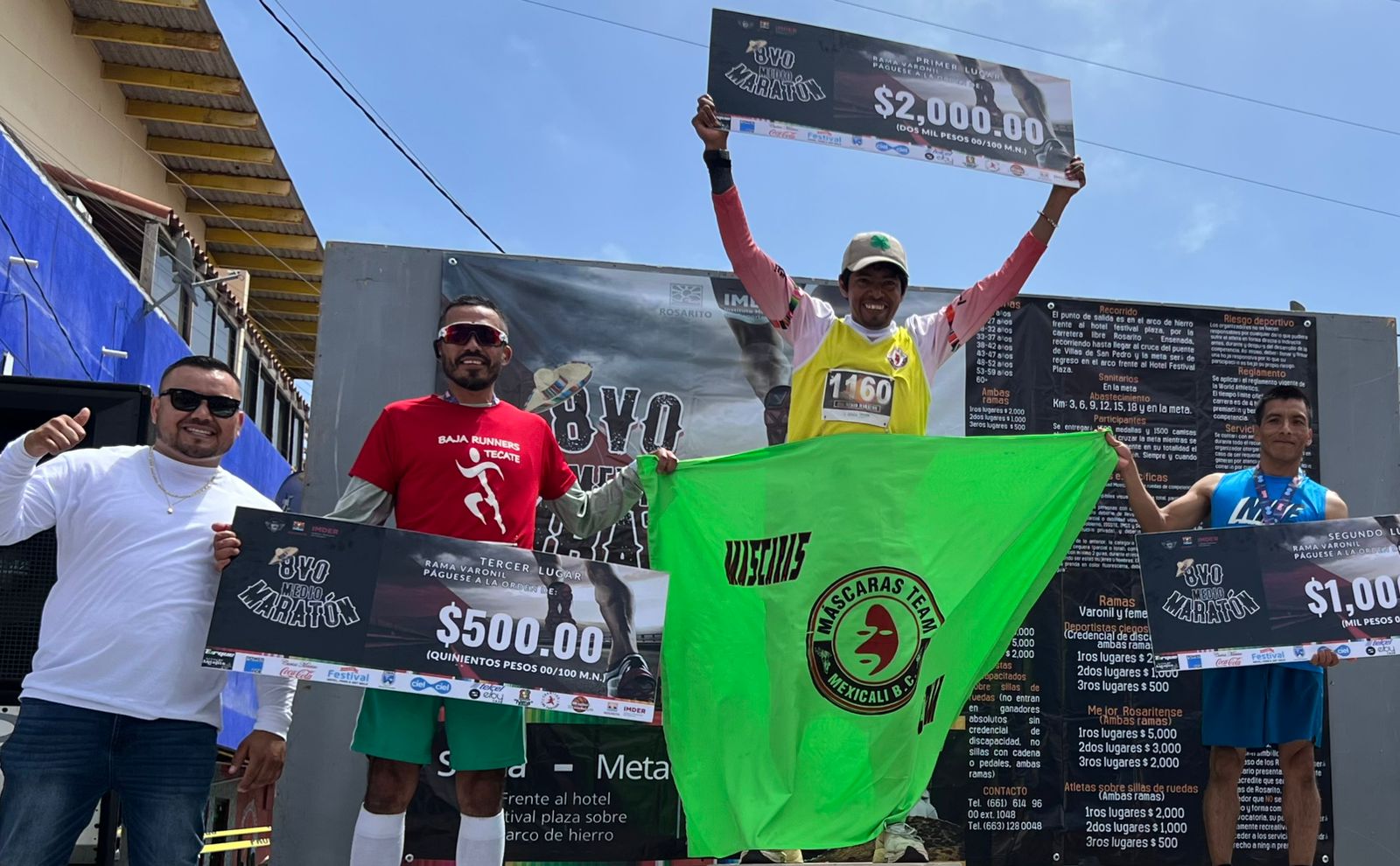 Participan 2 mil 500 corredores en ‘8vo. Medio Maratón Rosarito 2024’