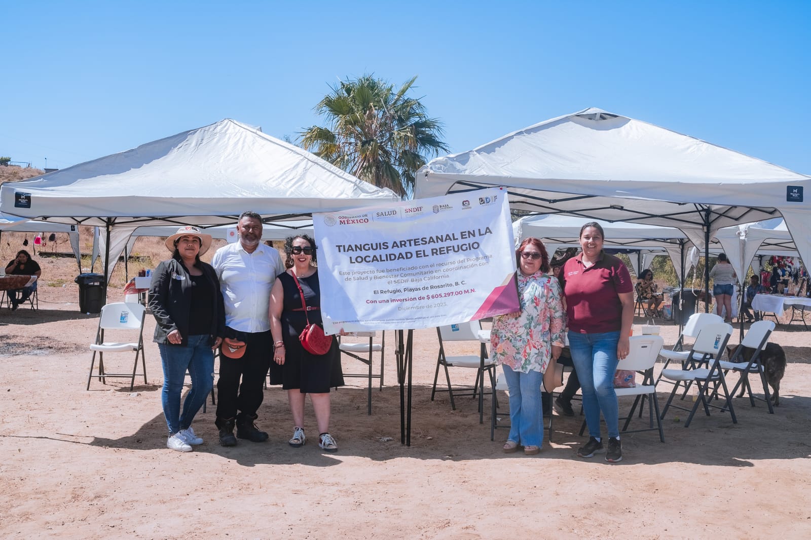 Asiste alcaldesa de Rosarito al Primer Tianguis Artesanal en Racho 40