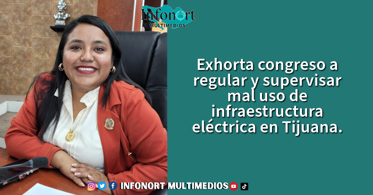 Exhorta congreso a regular y supervisar mal uso de infraestructura eléctrica en Tijuana