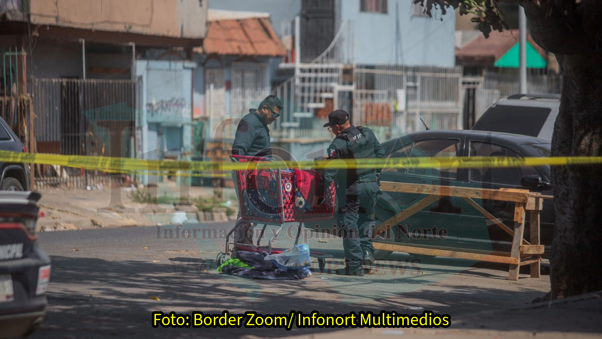 Abandonan un carrito de mandado con un cuerpo adentro, en Zona Norte