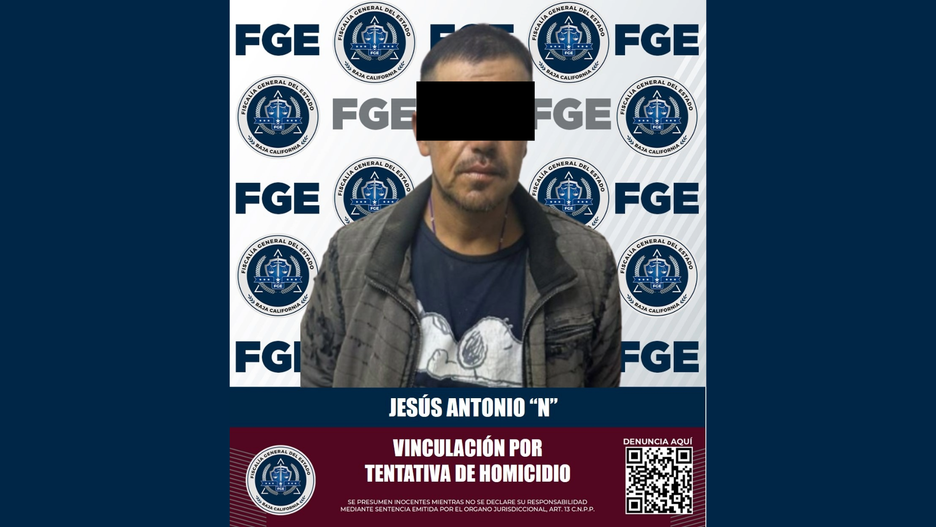 Detienen a hombre por intento de homicidio, en Tecate