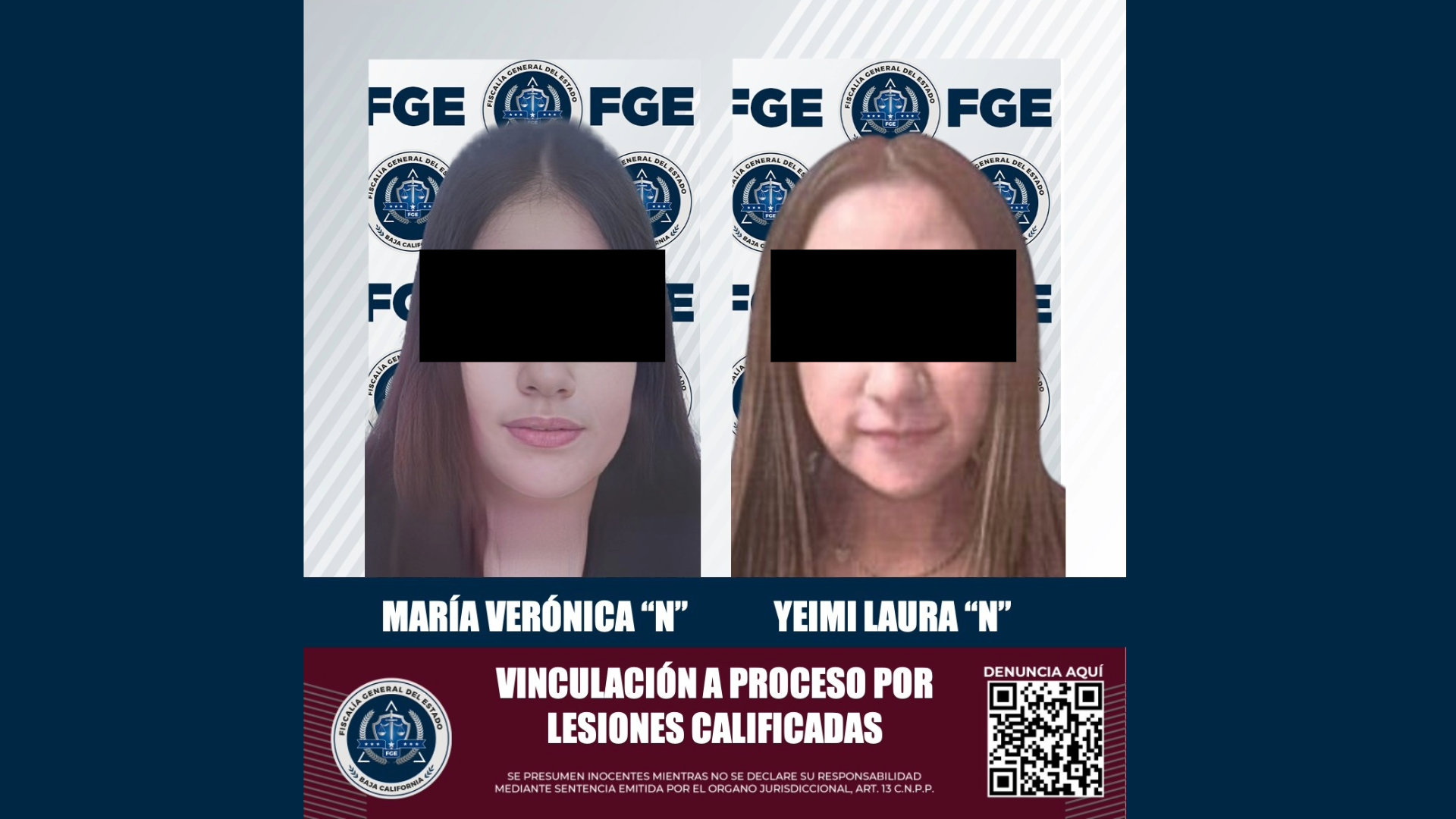 Detienen a dos mujeres por el delito de lesiones, en Tecate