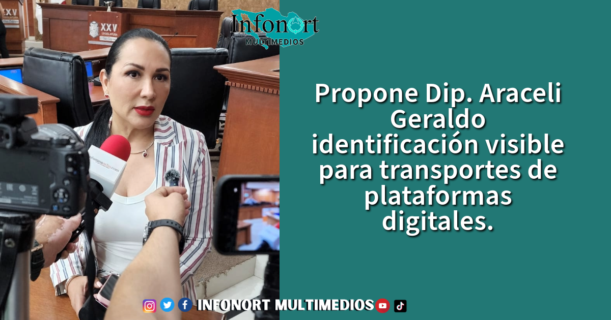 Propone Dip. Araceli Geraldo identificación visible para transportes de plataformas digitales