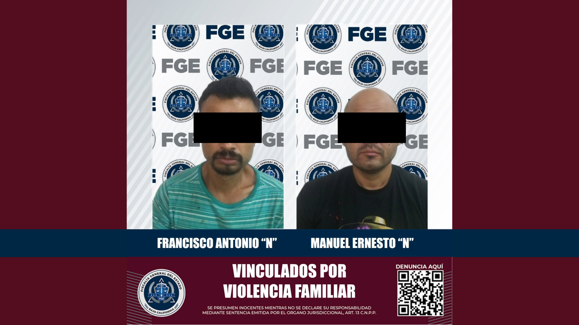 Detienen a hombres por delitos de violencia familiar, en Mexicali