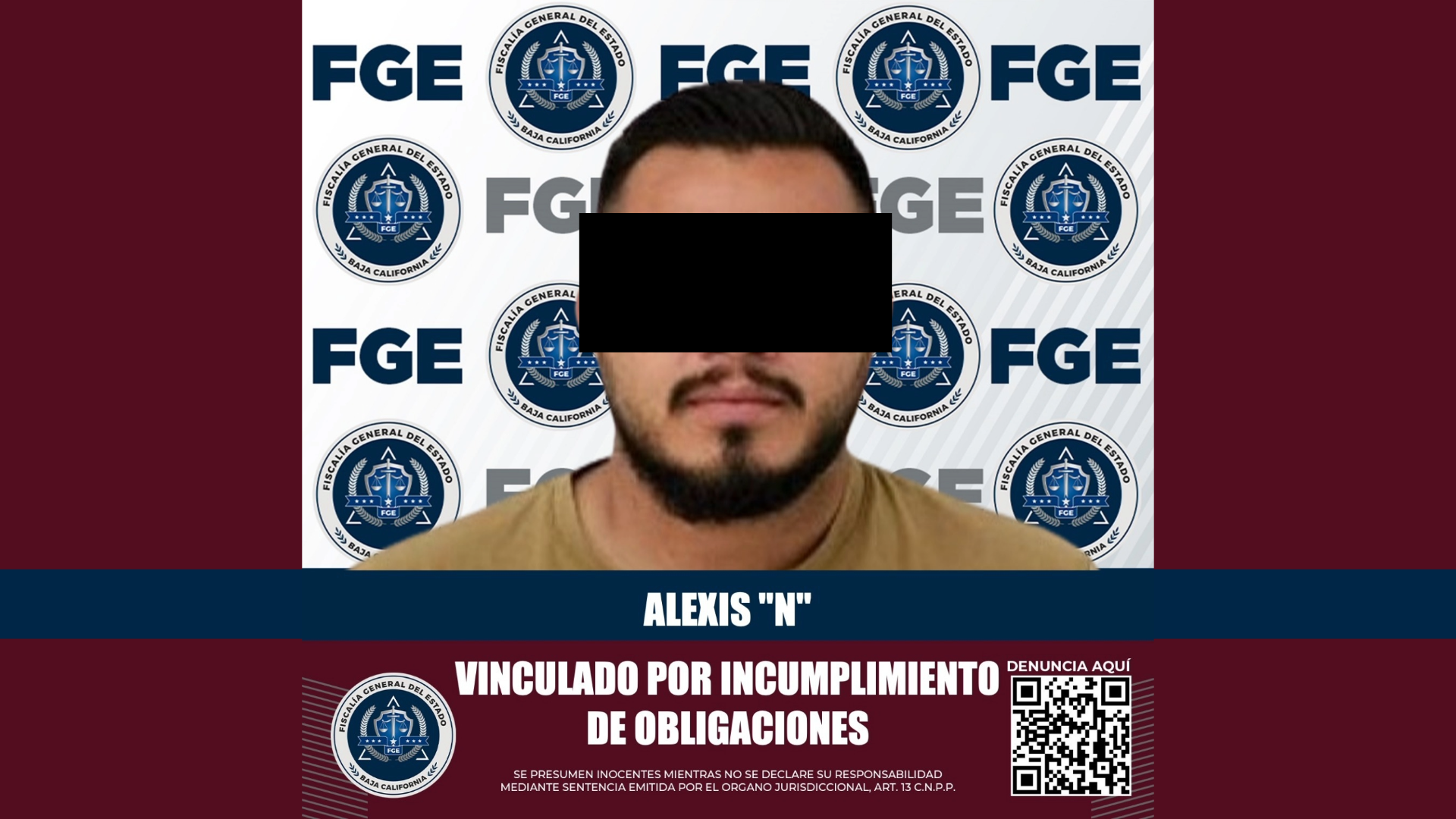 Detienen a hombre por incumplimiento de obligaciones, en Tecate