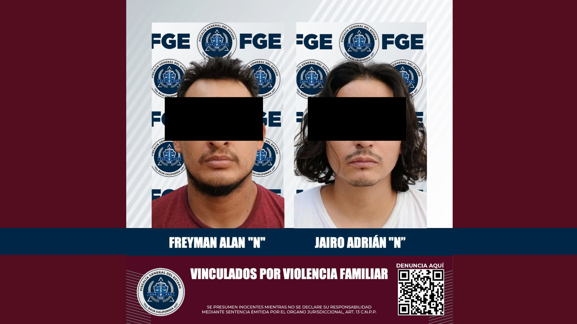 Detienen a dos acusados por violencia familiar, en Mexicali