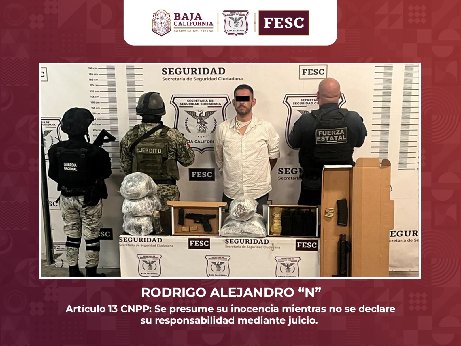 Detienen a sujeto en posesión de armas y rescatan a persona secuestrada, en Tecate