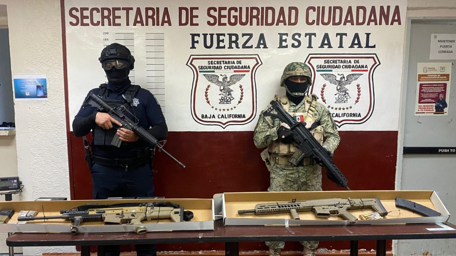 Hallan armas y 26 kilos de droga en el Valle de Mexicali