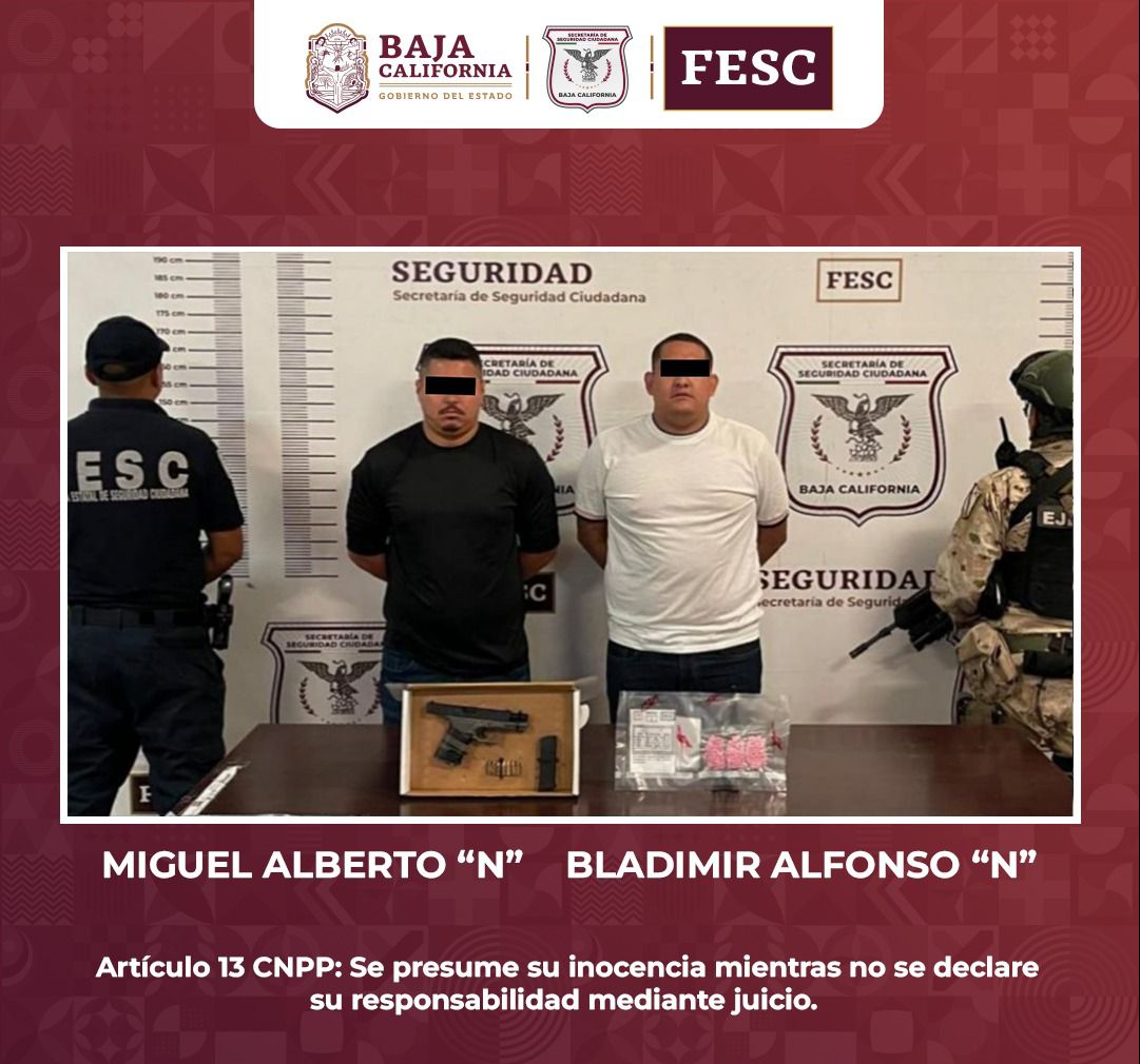 DECOMISAN EN OPERATIVO EN CONJUNTO PASTILLAS DE FENTANILO Y UN ARMA DE FUEGO EN TIJUANA