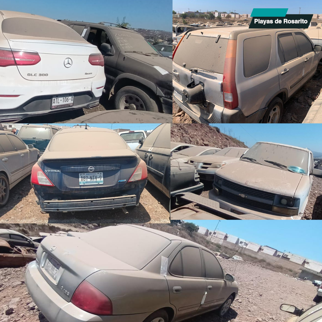 SE RECUPERAN SEIS VEHÍCULOS CON REPORTE DE ROBO TRAS OPERATIVO EN PLAYAS DE ROSARITO