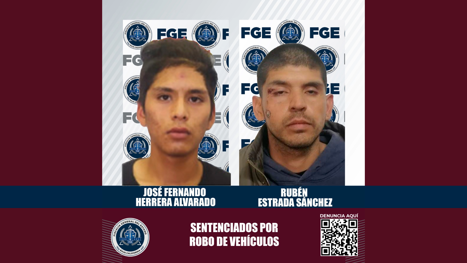 Sentencian a dos hombres por delitos de robo, en Mexicali