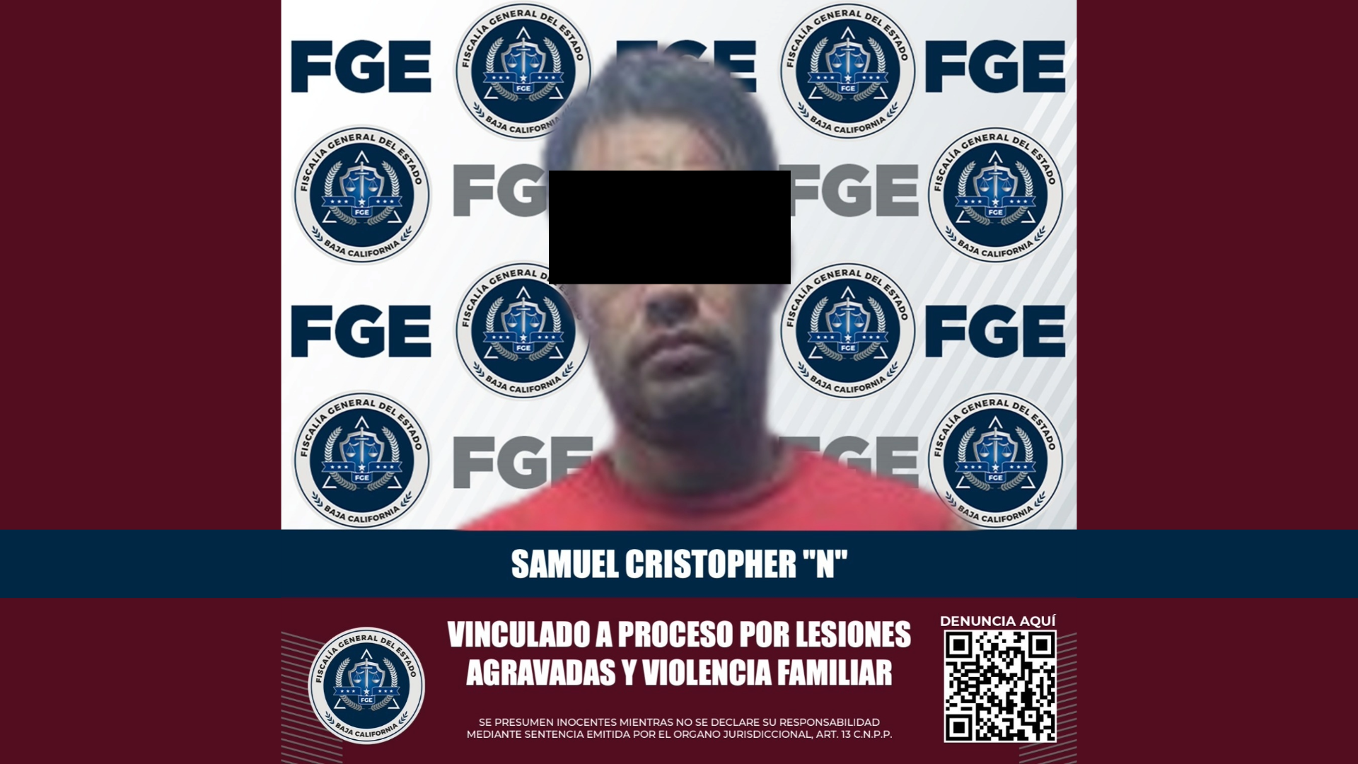 Vinculan a proceso a sujeto por lesiones y violencia familiar, en Tijuana