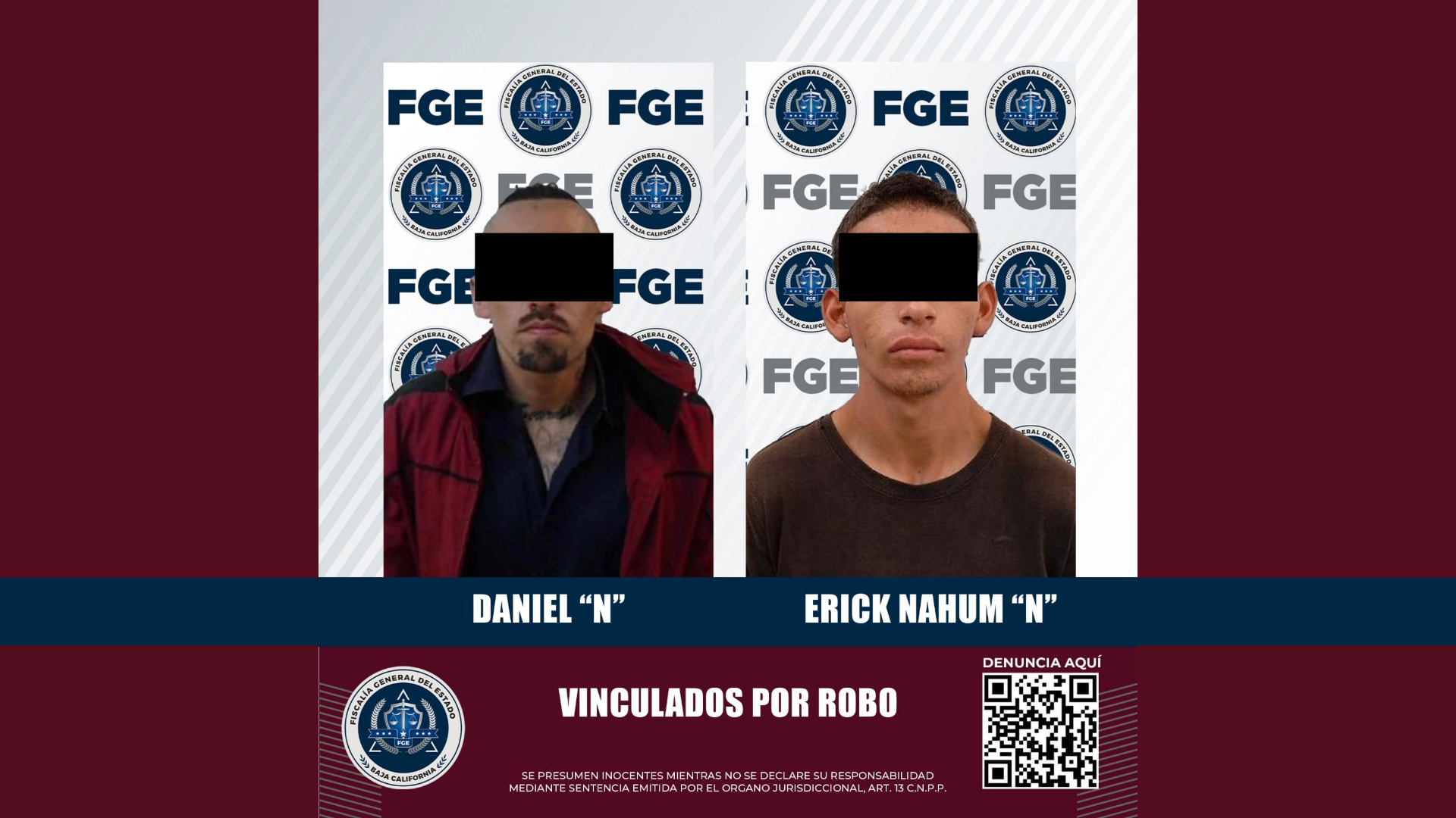 Detienen a dos hombre por delitos de robo, en Mexicali