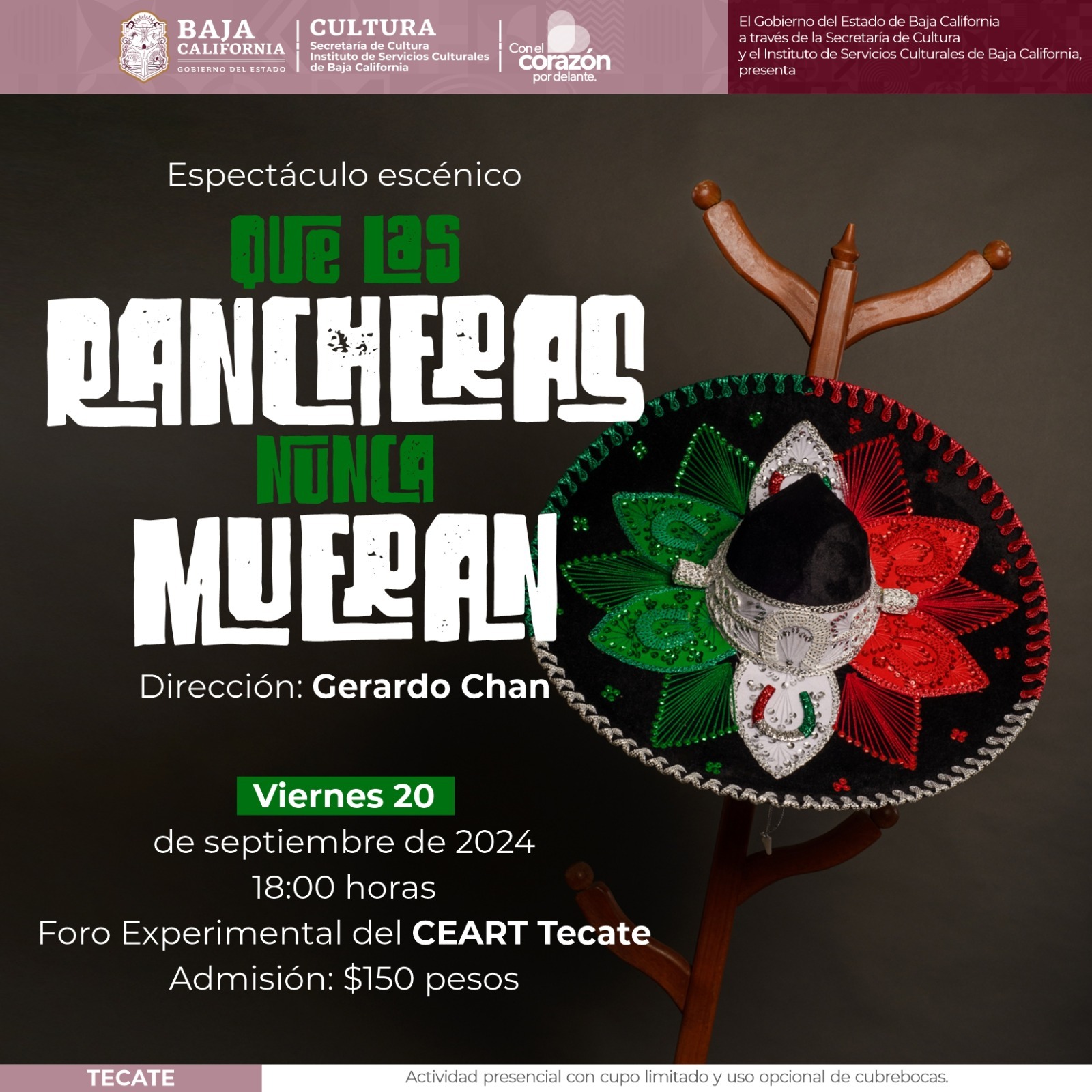 INVITA CEART TECATE A CELEBRAR EL MES PATRIO CON MÚSICA RANCHERA