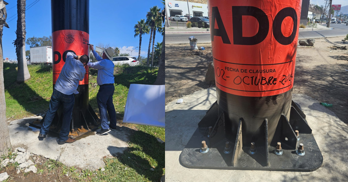 Clausura Ayuntamiento de Tijuana cinco espectaculares instalados en la vía pública