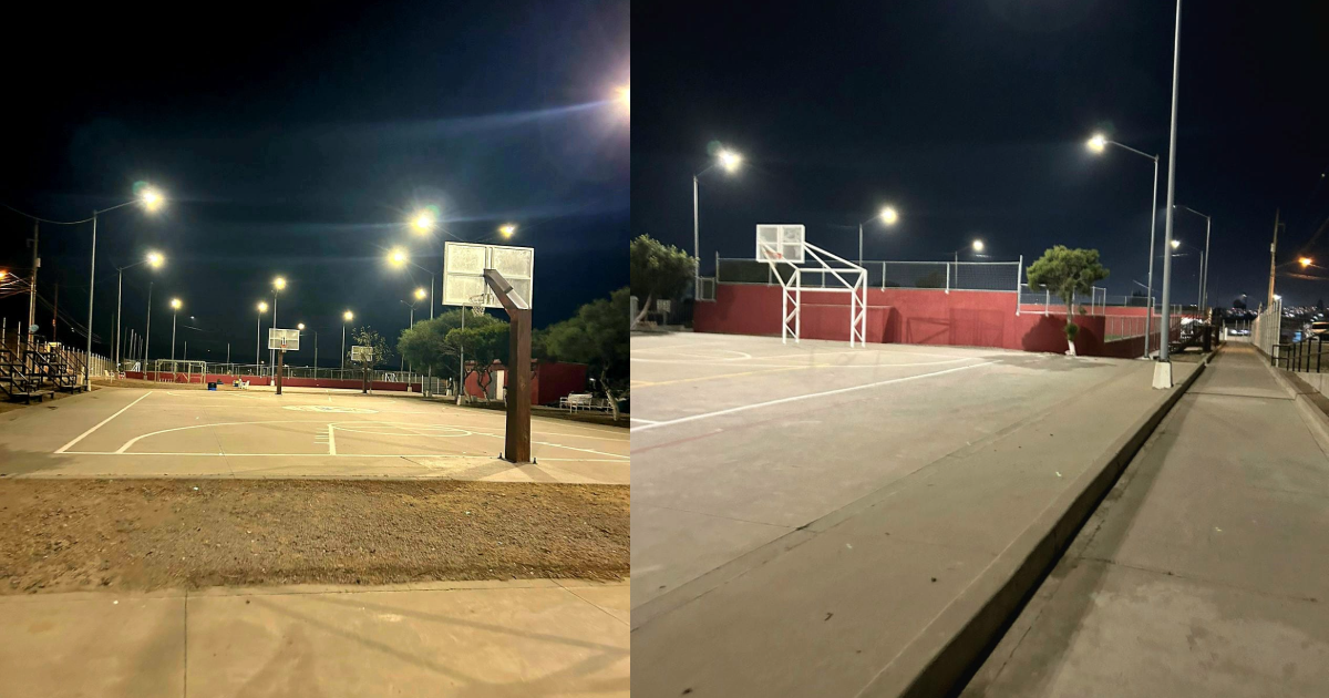 Presenta Gobierno de Rosarito rehabilitación de canchas deportivas de Lomas de Coronado