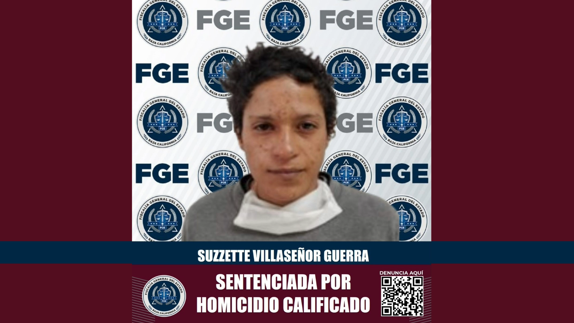 Sentencian a 25 años de prisión a mujer por homicidio, en Mexicali