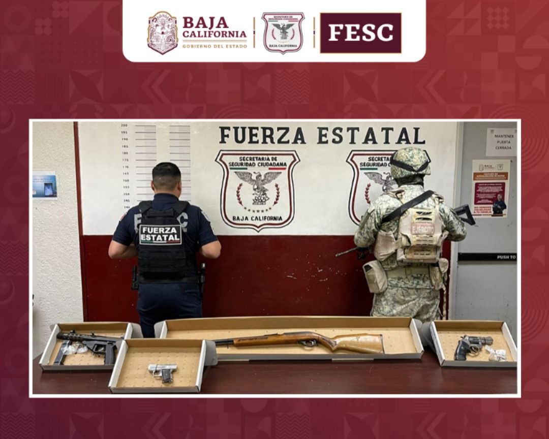 Localizan costal con armas de fuego en el Valle de Mexicali