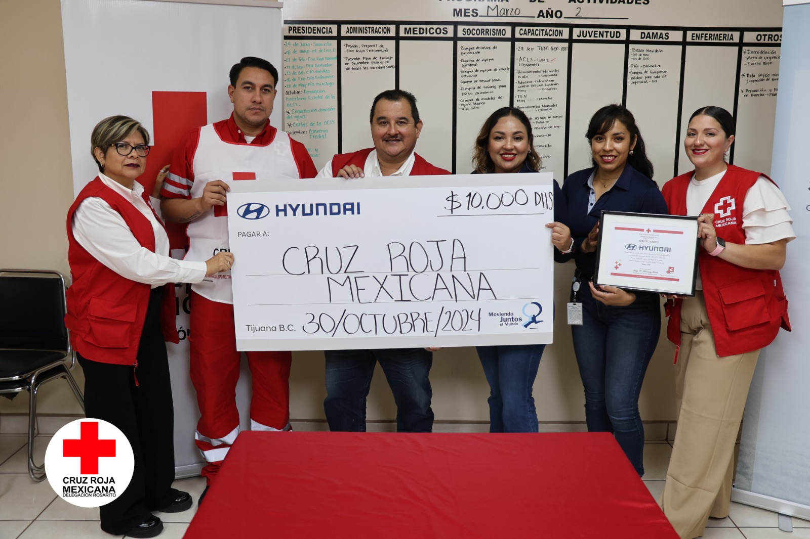 Agradece Cruz Roja Rosarito donativo de la empresa Hyundai