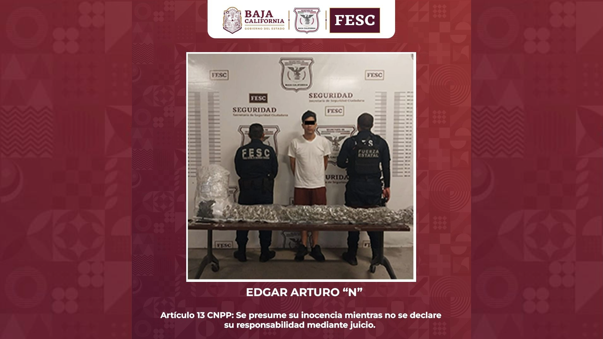 Detienen a sujeto en posesión de casi cinco kilos de marihuana, en Tijuana