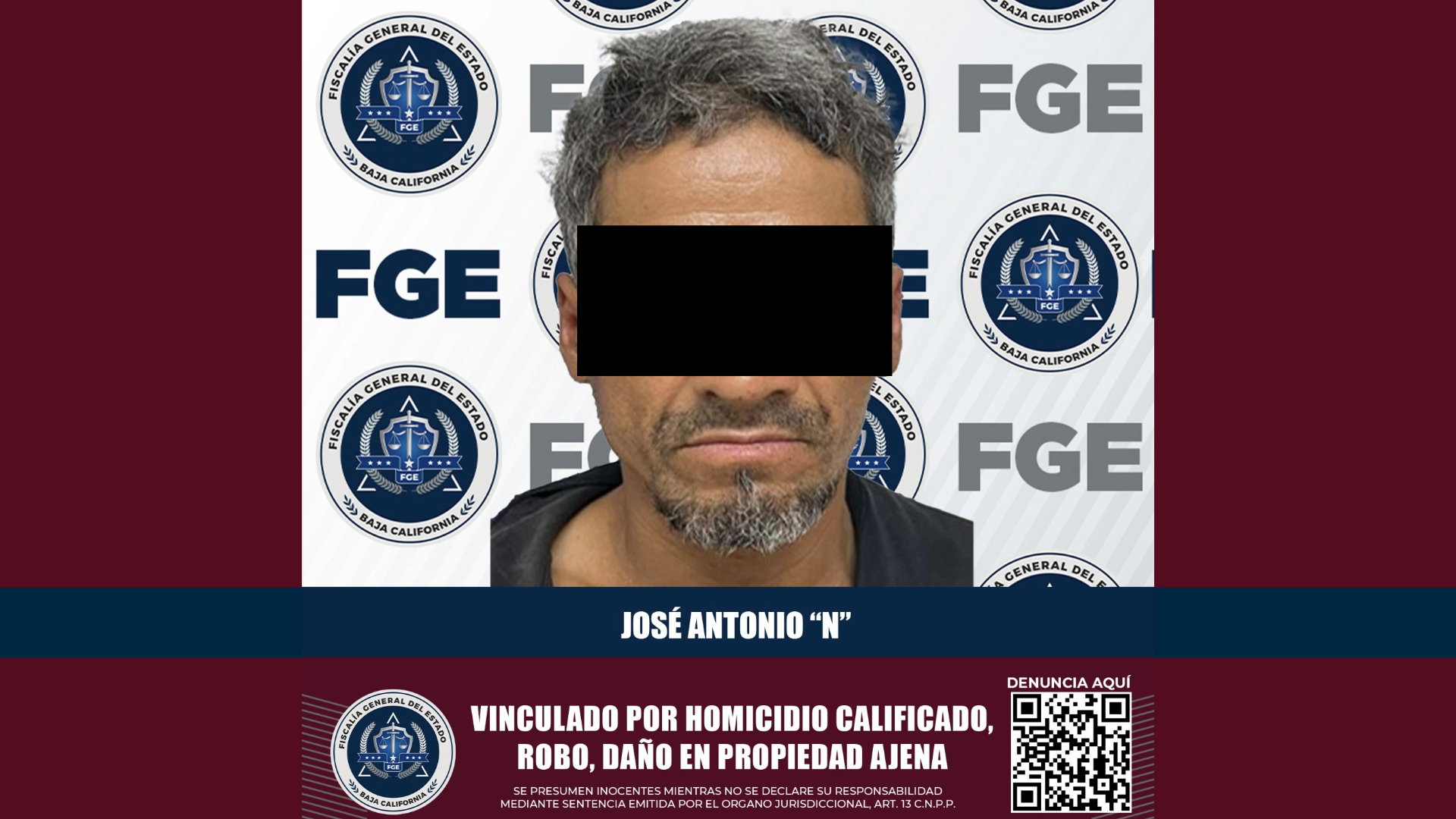 Detienen a hombre acusado de homicidio calificado, robo y daño en propiedad ajena, en Mexicali