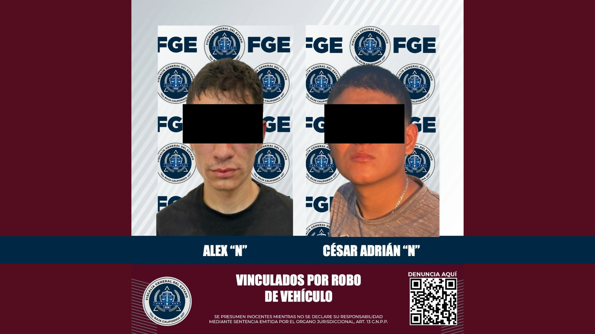 Detienen a dos sujetos por delitos de robo de vehículo, en Mexicali