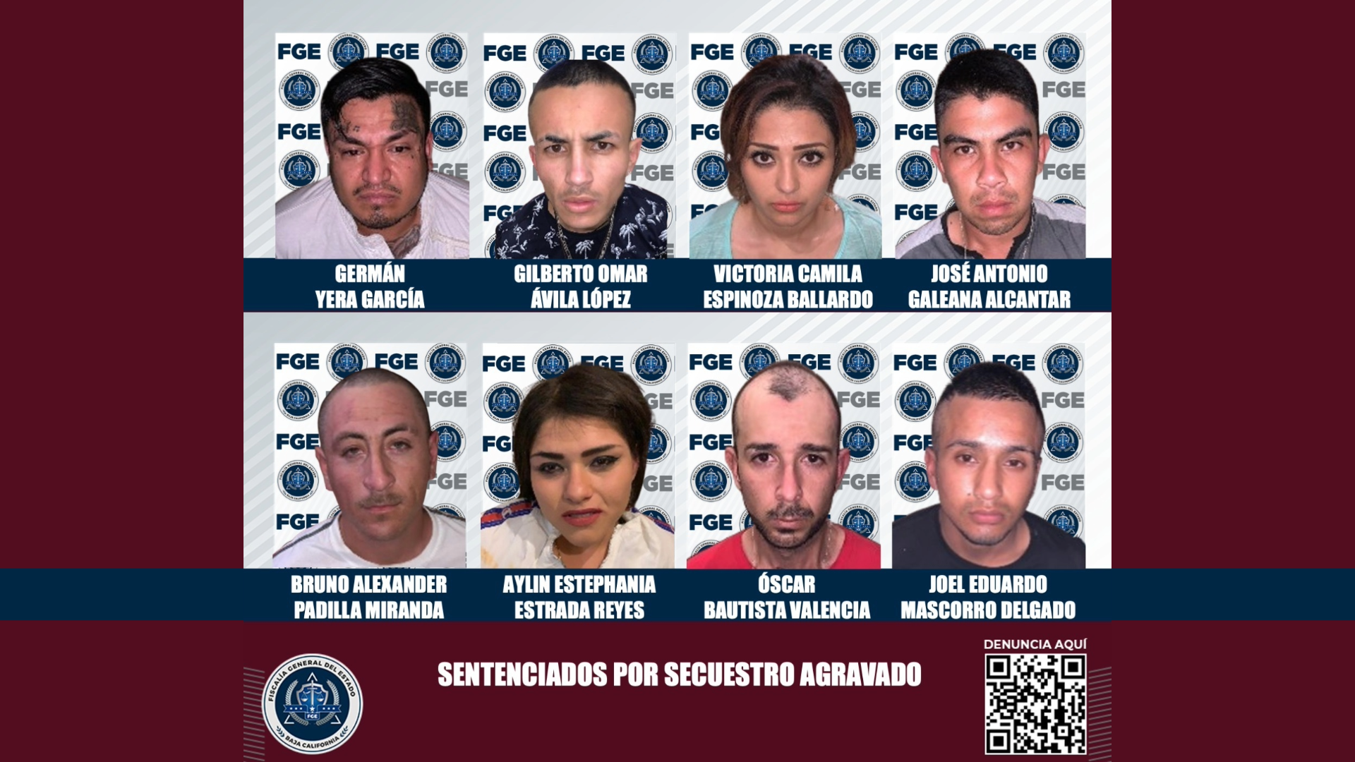 Sentencian a ocho personas a 155 años en prisión por secuestro agravado, en Tijuana