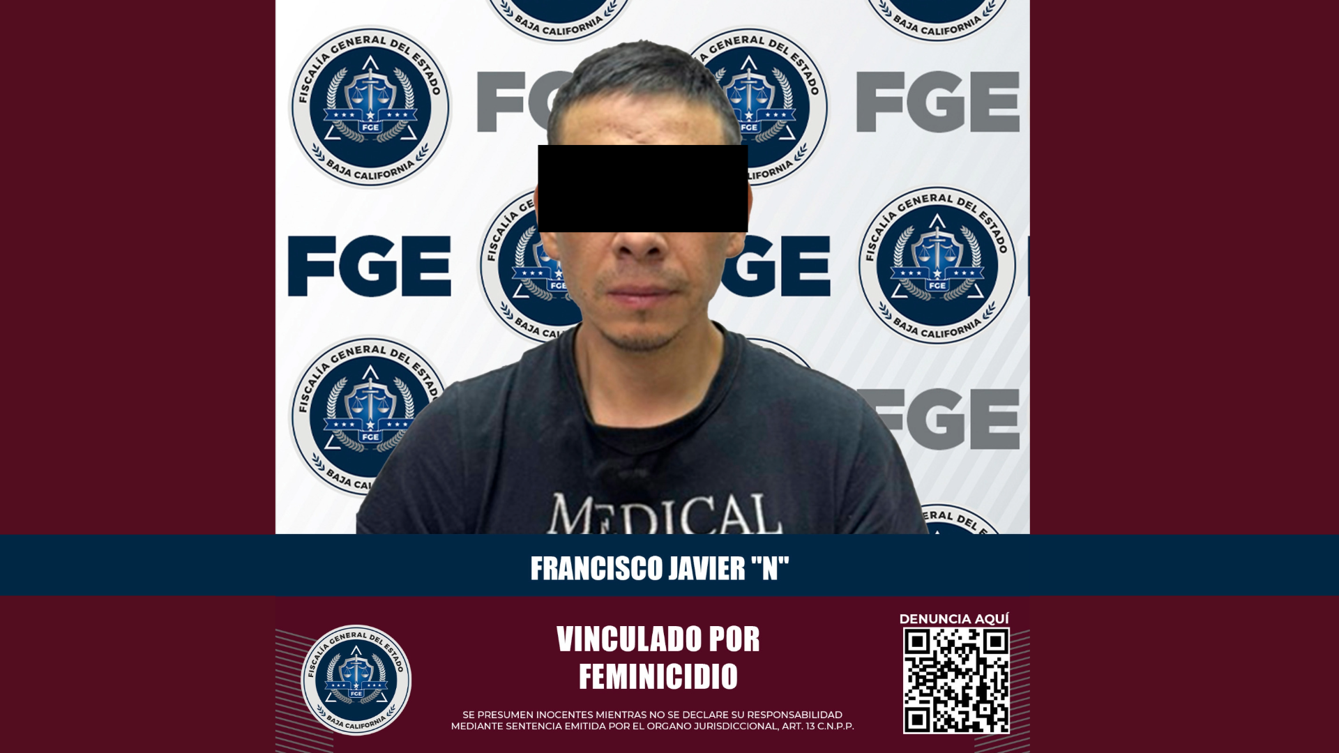 Detienen a hombre acusado de feminicidio, en Mexicali