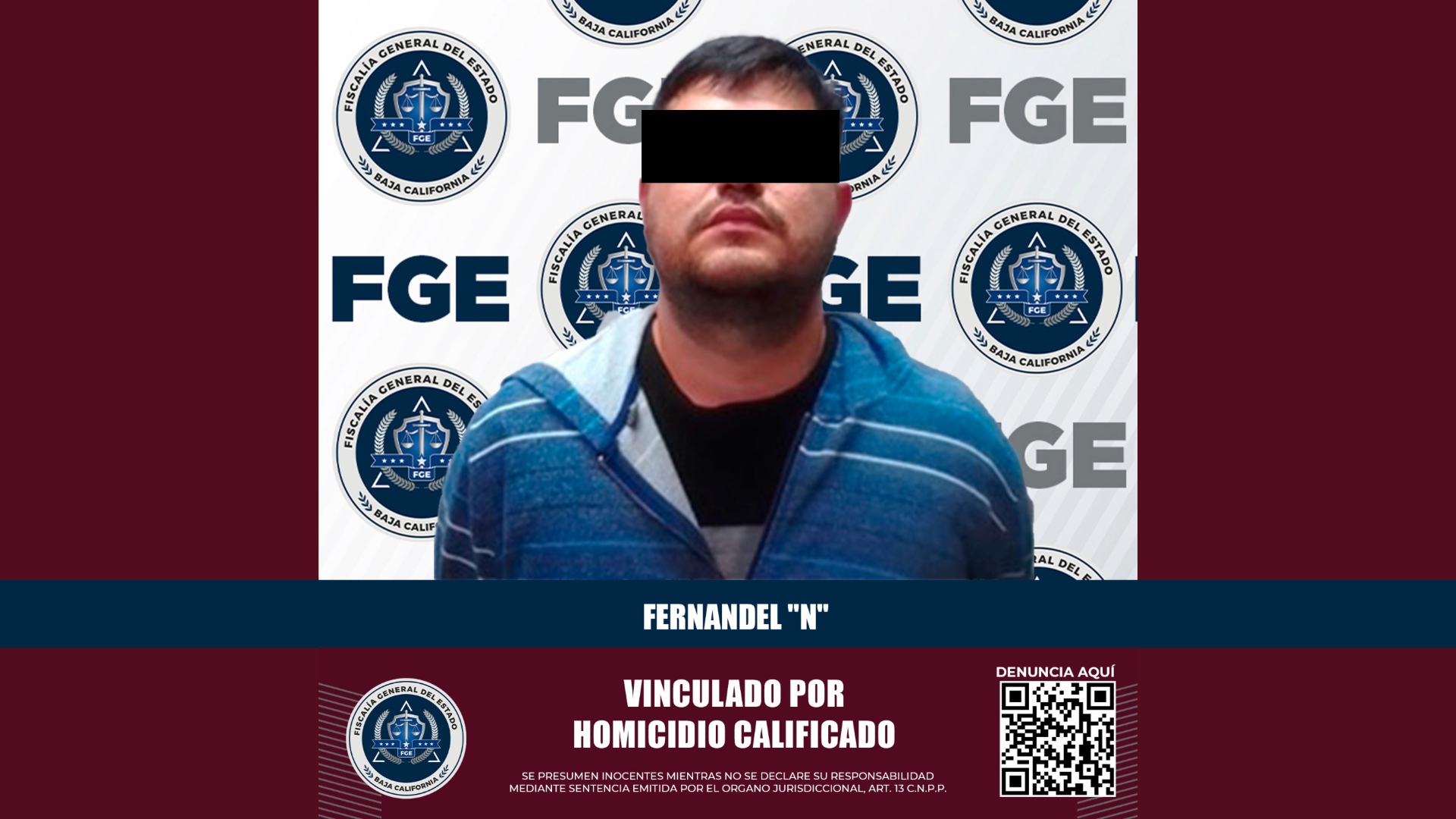 Detienen a acusado de doble homicidio, en Mexicali