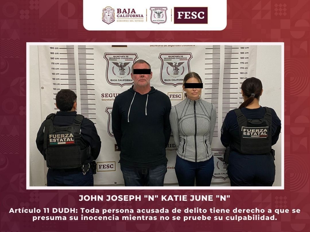 Detienen a dos fugitivos de la justicia de BCS por desaparición forzada, en Ensenada