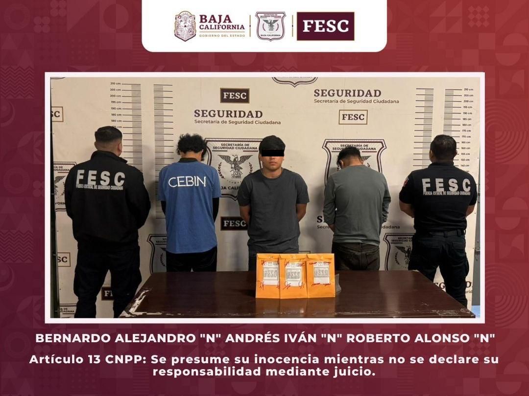 Detienen a tres presuntos implicados en ataque armado a estudiantes, en Tijuana