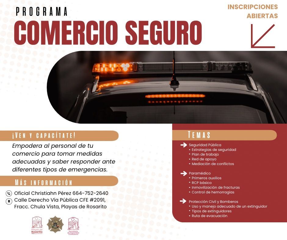 INVITA PRESIDENTA ROCIO ADAME A PARTICIPAR EN EL PROGRAMA «COMERCIO SEGURO» EN ROSARITO